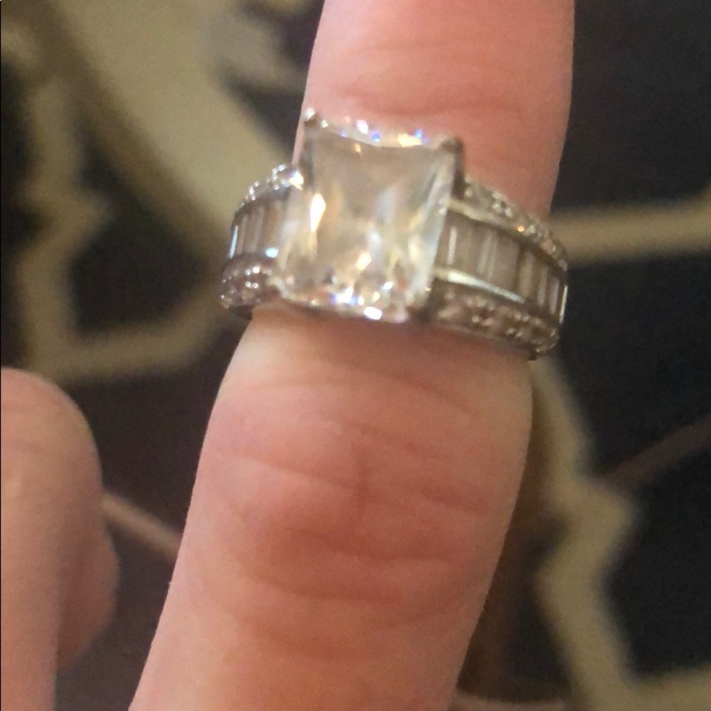 Sterling Silver CZ Wedding Ring